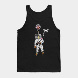 Funny astronaut giraffe Tank Top